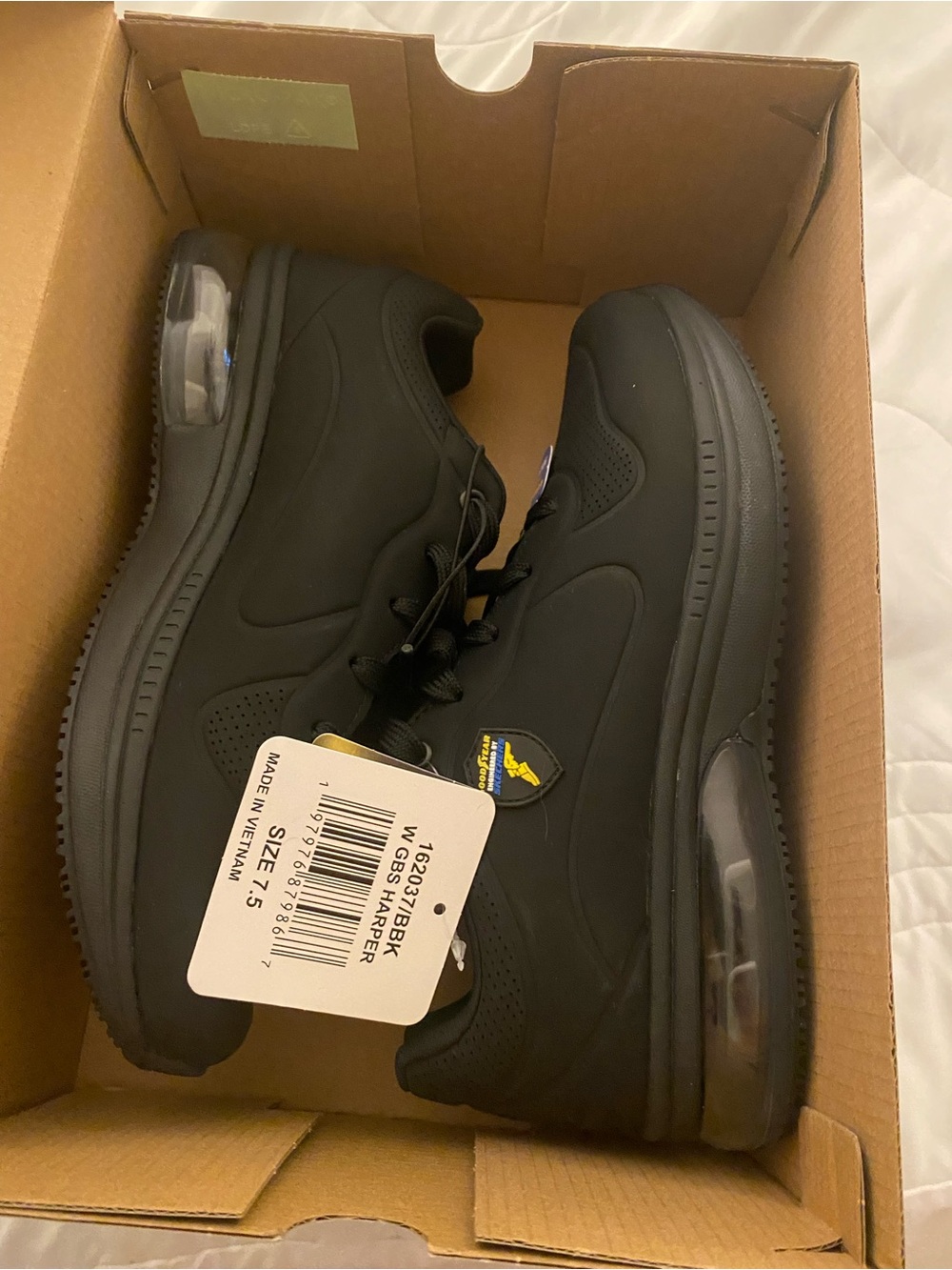 Sketchers Goodyear Black Non-Slip Shoes Sneakers